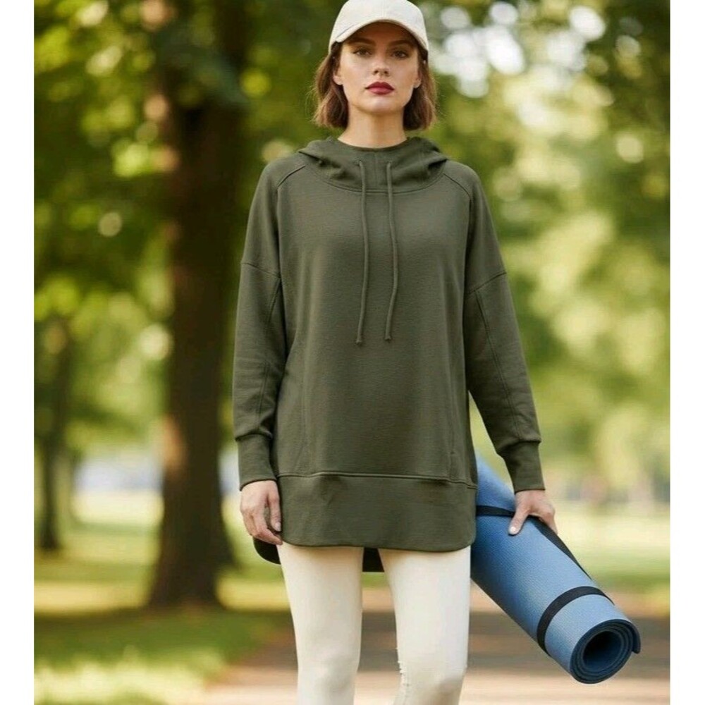Lularoe Athleisure Regan Pullover Hoodie Womens S Olive Loungewear Comfort Gym